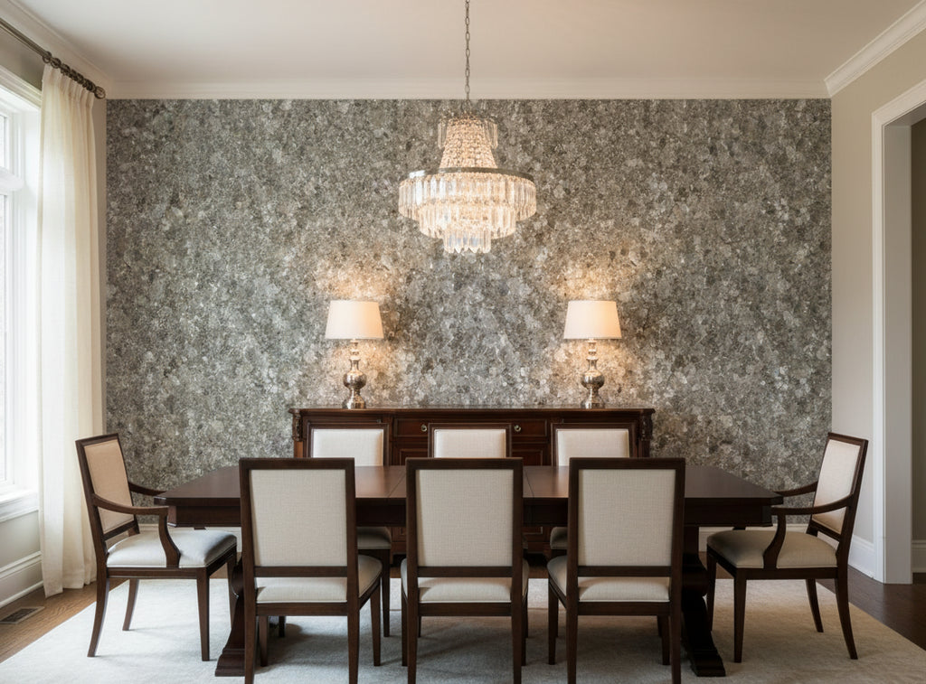 Hiya Mica - Silver Green - dining room room setting