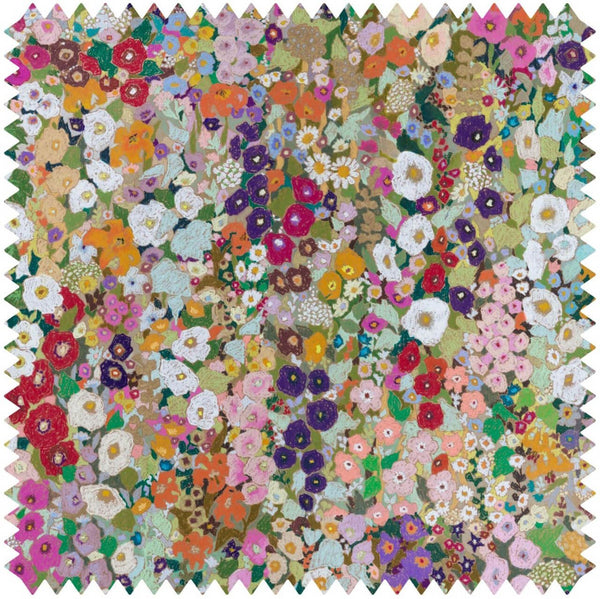 Hollyhocks Velvet Spring, Yard Wallcoverings | Newwall