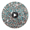 GLM-9220 Hollywood Glamour Sequin Large Flake Silver/Teal/Pink designer-wallcoverings-los-angeles 2