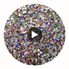 GLM-9222 Hollywood Glamour Sequin Large Flake Silver/Multi designer-wallcoverings-los-angeles 2