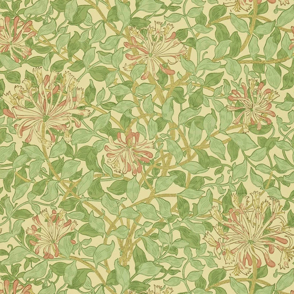 Honeysuckle Green Beige Pink | Morris & Co.