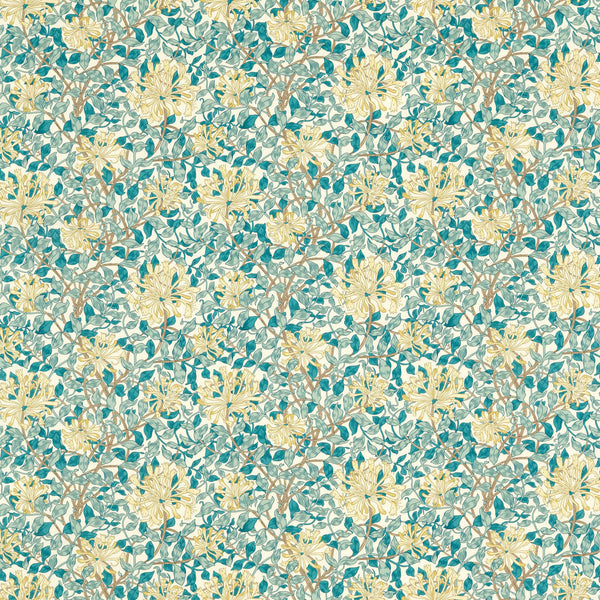 Honeysuckle Teal/Soft Lemon | Morris & Co.