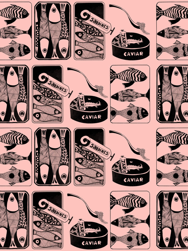 Hors d’Oeuvres Salmon Wallcovering | FallingStar Studio