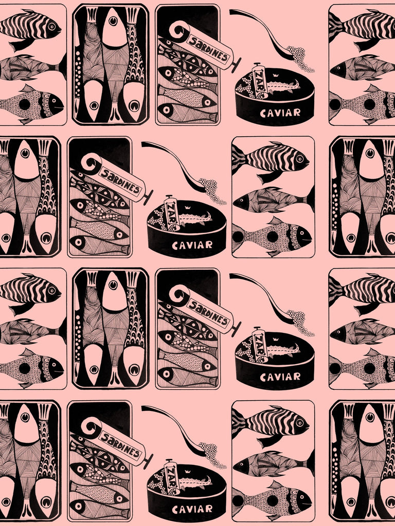Hors d’Oeuvres Salmon Wallcovering | FallingStar Studio