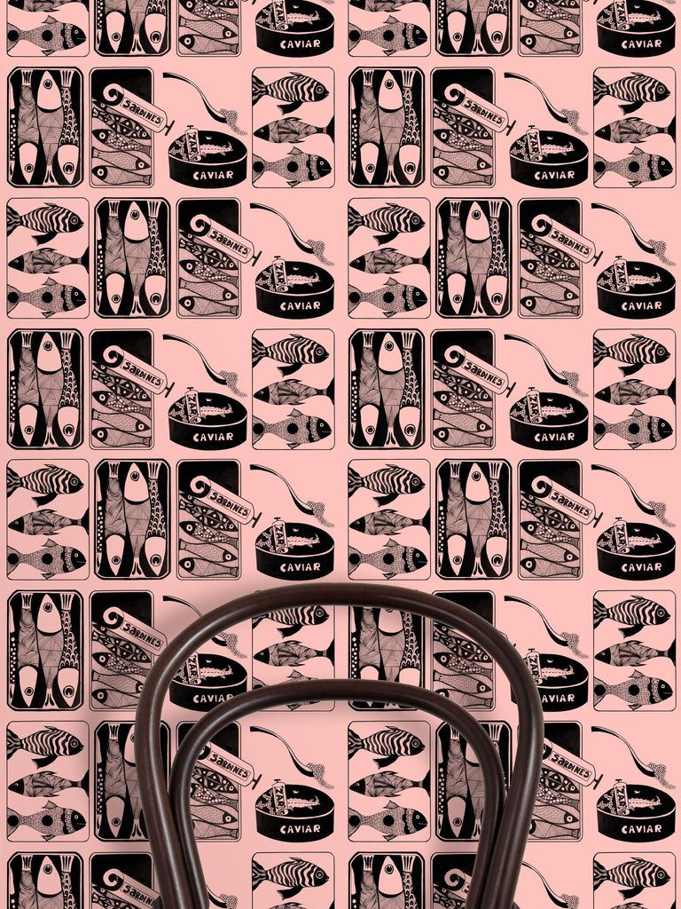 Hors d’Oeuvres Salmon Wallcovering | FallingStar Studio