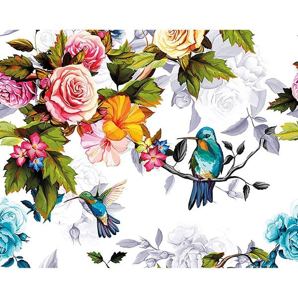 Hummingbird Garden Wall Mural | Jeffrey Stevens Wallcovering