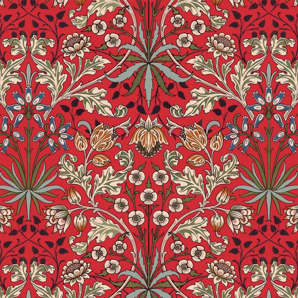 Hyacinth Scarlet Red, Sample Wallcoverings | House of Hackney