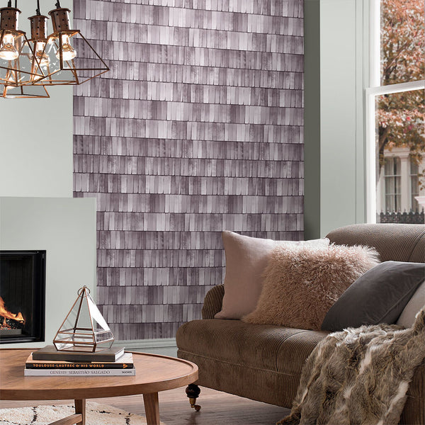 Hygge Slate Architectural Wallcovering Wallcovering | Graham & Brown