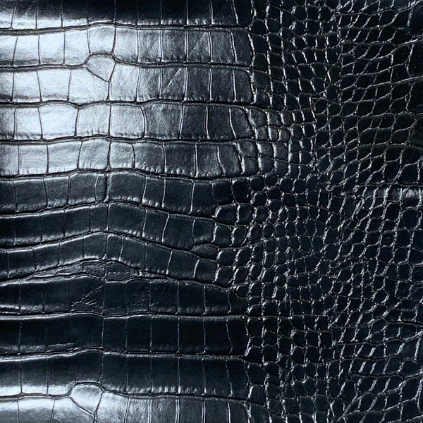 Le Embossed Croc Vista | Vegan Leather |  Black