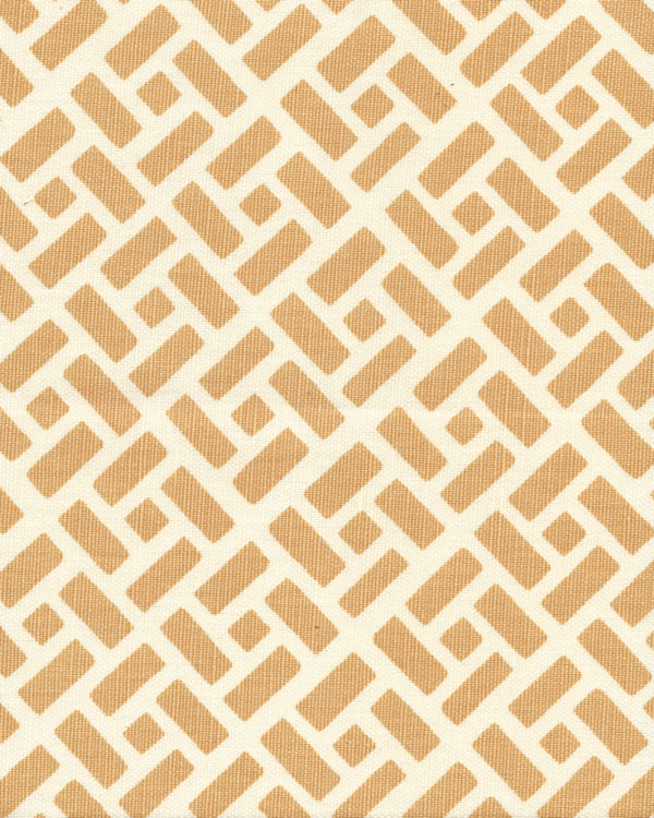Edo Inca Gold on Tinted Lc Screen Printed - White Fabric | China Seas