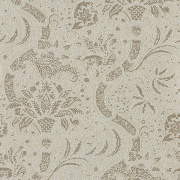 Indian (Beaded) Wallpaper Linen Stone | William Morris