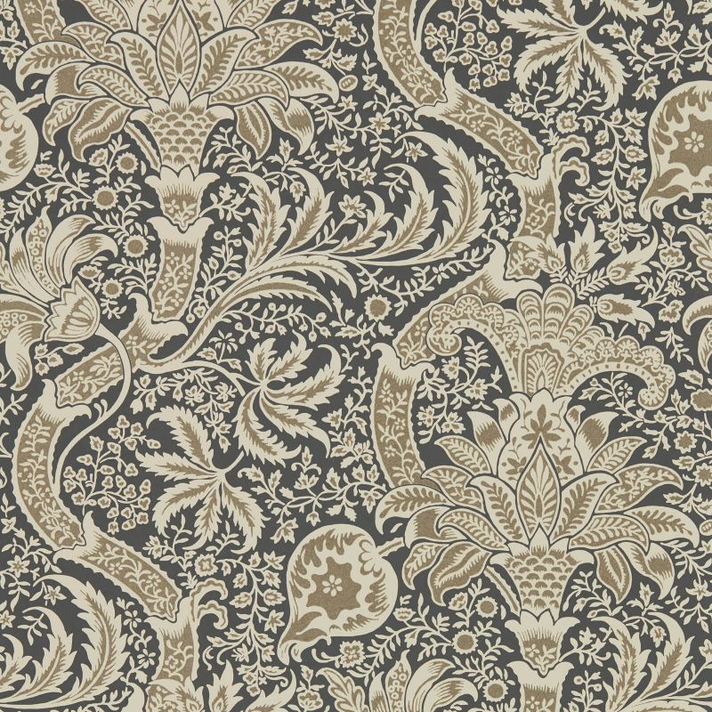 Wallpaper Nickel Charcoal | William Morris