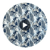 Ipanema Navy and Sky | Thibaut Fabrics Circular Swatch | Thibaut