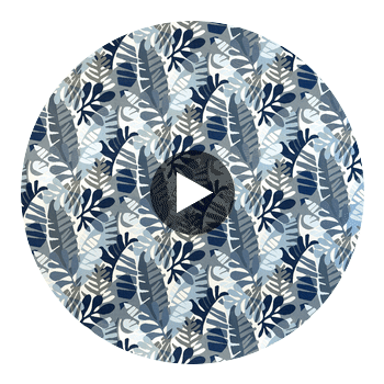 Ipanema Navy and Sky | Thibaut Fabrics Circular Swatch | Thibaut