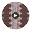Javanese Stripe Fabrics (af15139) – Brown | Thibaut Circular Swatch | Thibaut