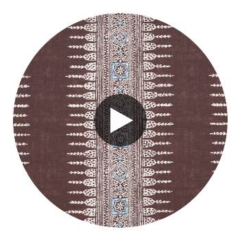Javanese Stripe Fabrics (af15139) – Brown | Thibaut Circular Swatch | Thibaut