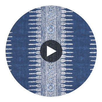 Javanese Stripe Fabrics (af15142) – Navy | Thibaut Circular Swatch | Thibaut