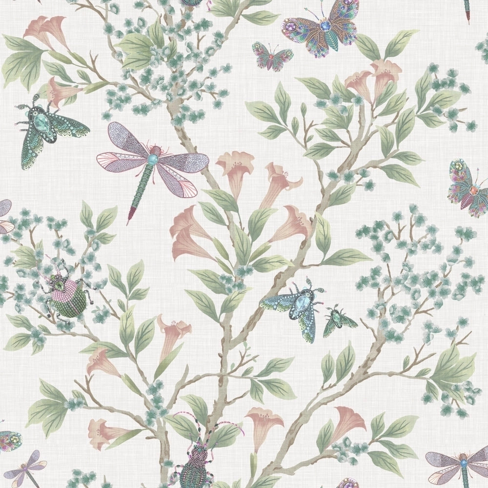 Jewel A Flutter Blush Wallpaper | Brand McKenzie