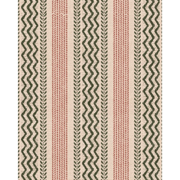 Jochberg Taupe - Taupe, Green, Red Wallcovering | Mind the Gap
