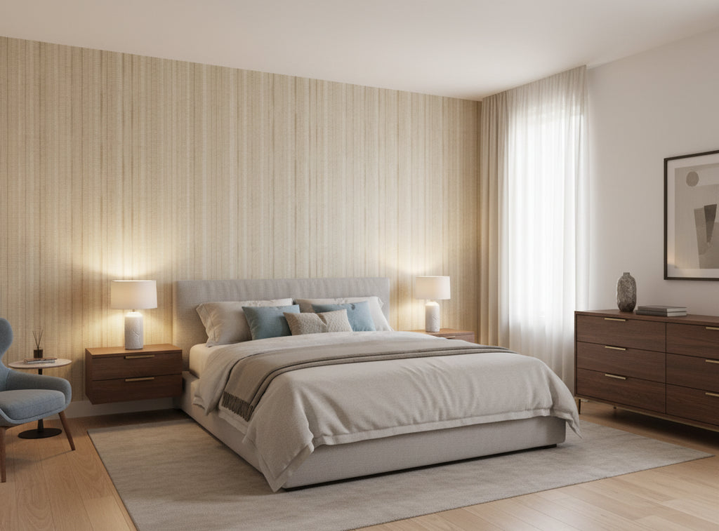 Jolie Madam Wallcovering - bedroom room setting
