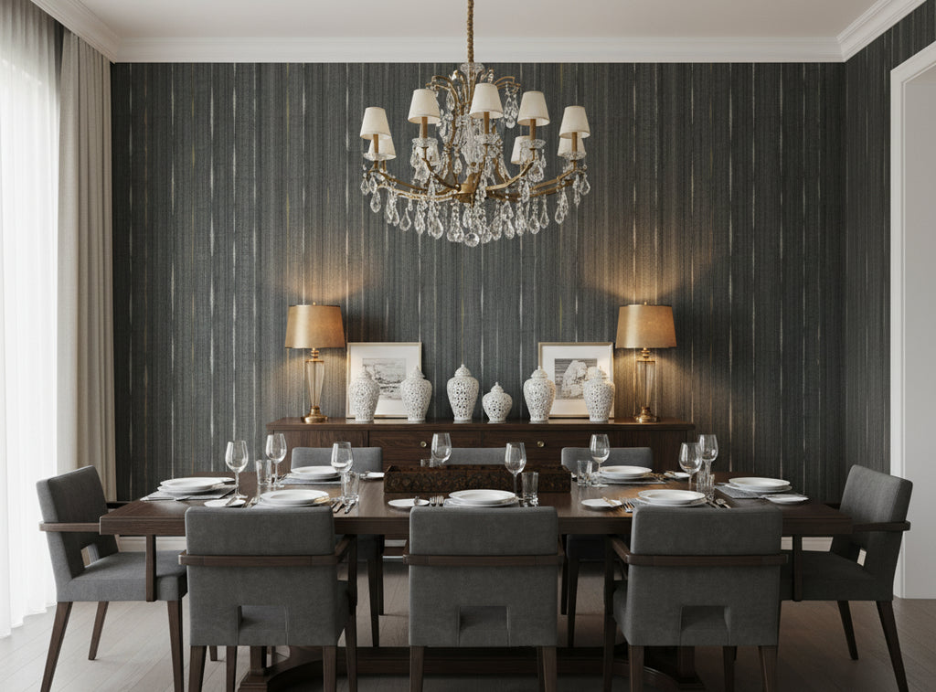 Jolie Madam Wallcovering - dining room room setting
