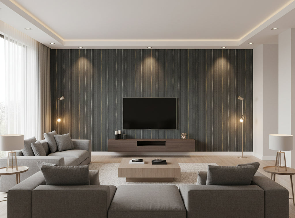 Jolie Madam Wallcovering - living room room setting