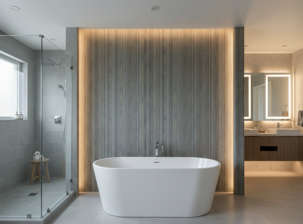 Jolie Madam Wallcovering - bathroom room setting