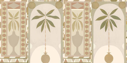 Jungle Arches Beige Wallcovering | Tres Tintas