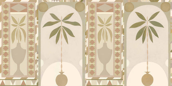 Jungle Arches Beige Wallcovering | Tres Tintas