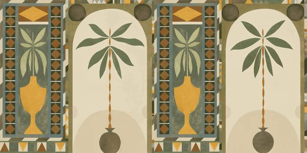 Jungle Arches Green Wallcovering | Tres Tintas
