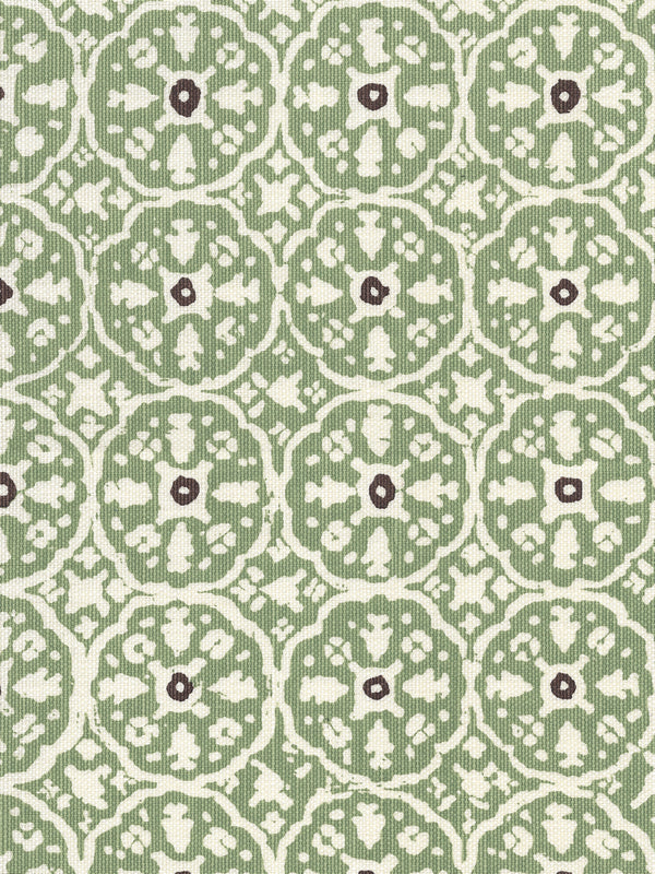 Nitik II New Jungle Brown on Tint Screen Printed Fabric | China Seas