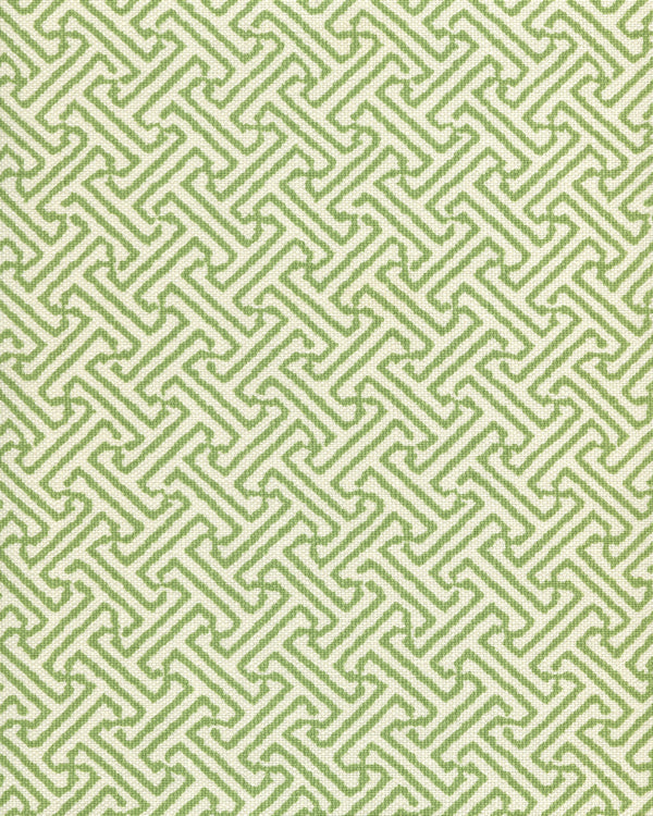 Java Petite Jungle Green on Tint Screen Printed Fabric | China Seas