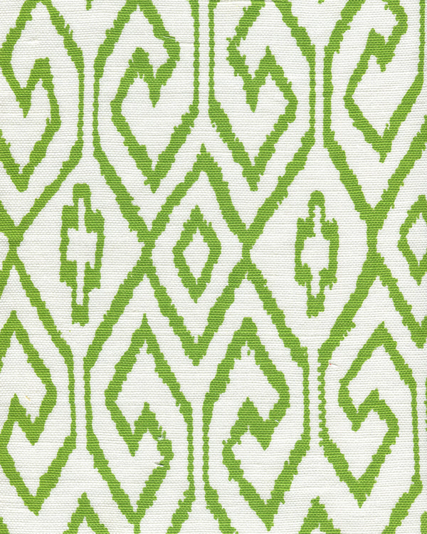 Aqua Iv Jungle Green on White Screen Printed - White Wallcovering | China Seas