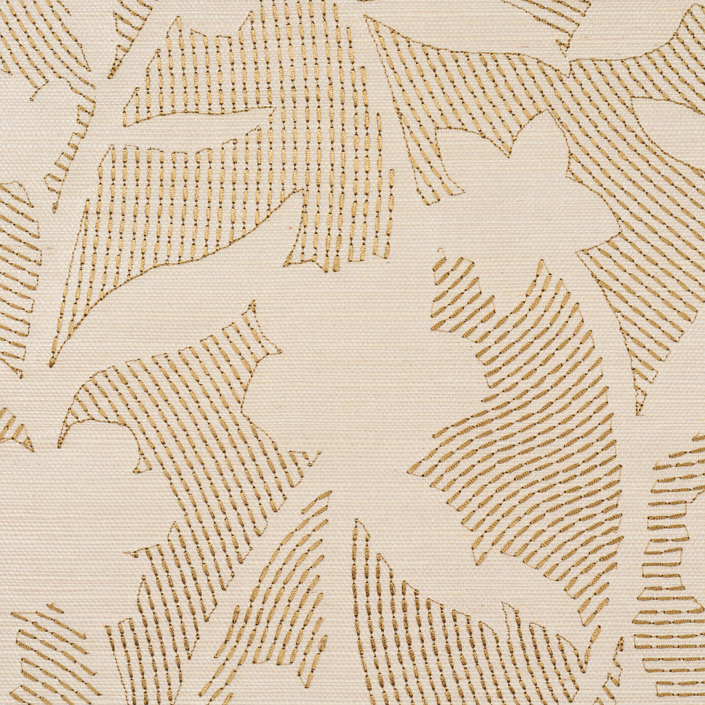 KANTHA EMBROIDERED FLOWER SISAL NEUTRAL | Schumacher - Image 6