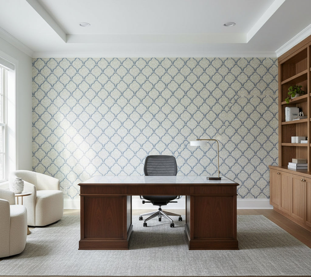 Kashmira Indigo | Baker Lifestyle - office room setting