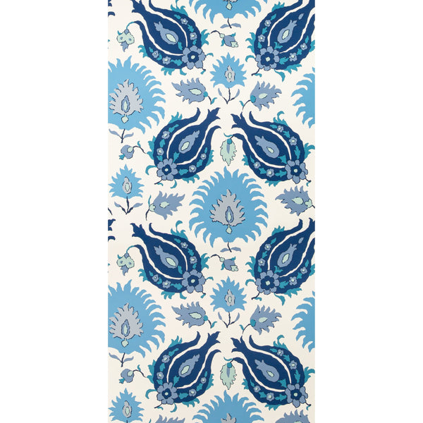 Kashmiri - Sapphire/Blue Wallcovering | Brunschwig & Fils