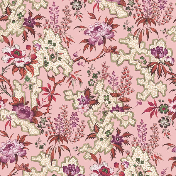 V&a Kilburn's Maze - - Blush Pink Wallcovering | 1838 Wallcoverings