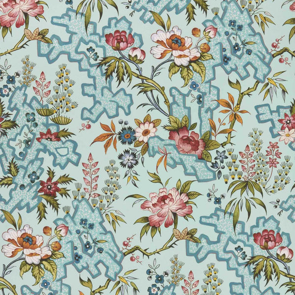 V&a - Kilburn's Maze - Celeste Turquoise Wallcovering | 1838 Wallcoverings