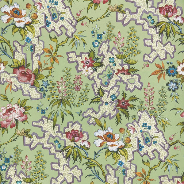 V&a Kilburn's Maze - Verde - Green Wallcovering | 1838 Wallcoverings