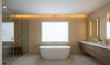 Kipa Tight Woven Grasscloth | Phillipe Romano - bathroom room setting
