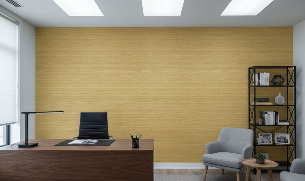 Kipa Tight Woven Grasscloth | Phillipe Romano - office room setting