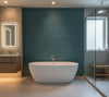 Kipa Tight Woven Grasscloth | Phillipe Romano - bathroom room setting