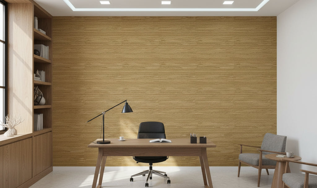 Kipulua Grasscloth | Phillipe Romano - office room setting