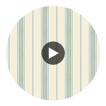 Kylie Aqua Cabin Stripe Wallcovering Circular Swatch | LA Walls