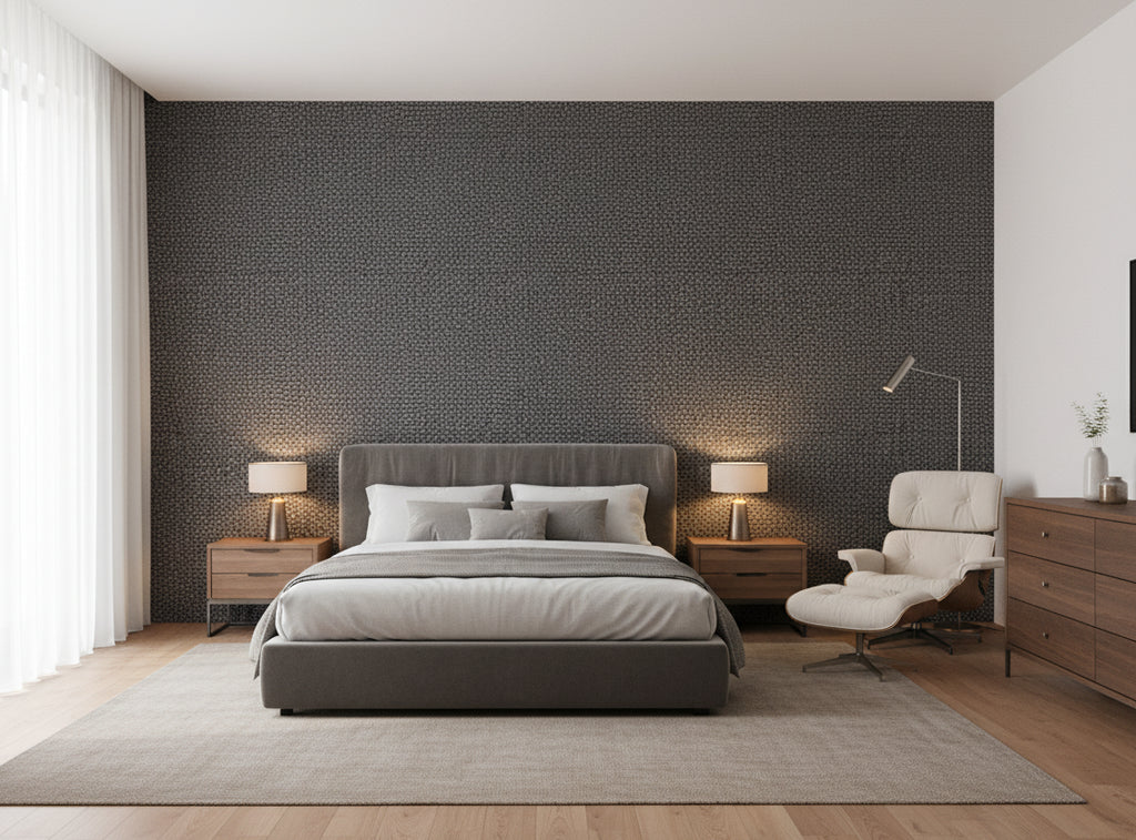 La Brescia Crocodile Vinyl | Phillipe Romano - bedroom room setting
