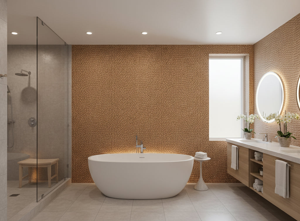 La Brescia Crocodile Vinyl | Phillipe Romano - bathroom room setting