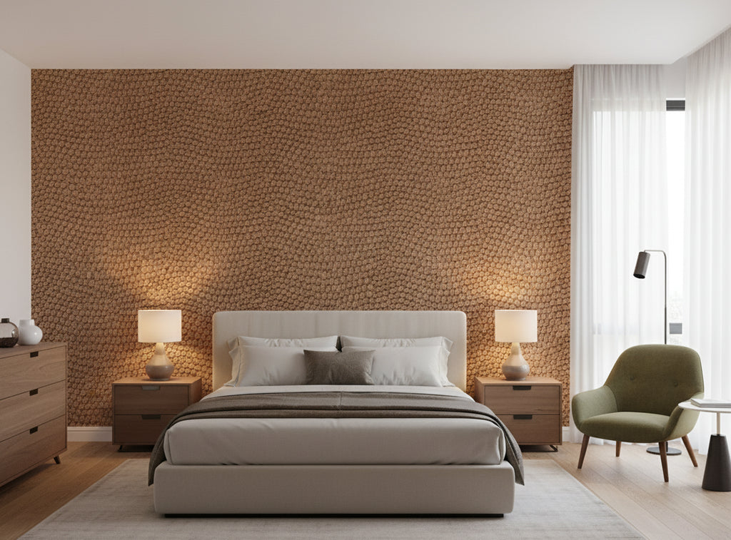 La Brescia Crocodile Vinyl | Phillipe Romano - bedroom room setting