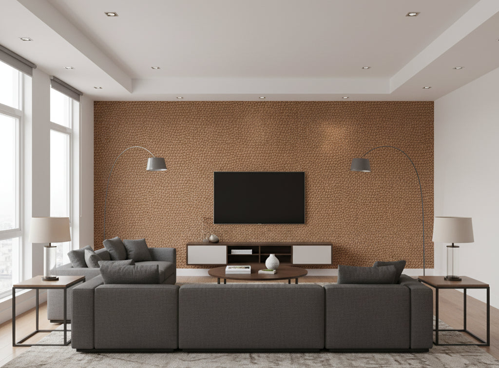 La Brescia Crocodile Vinyl | Phillipe Romano - living room room setting