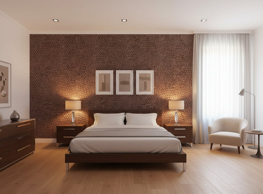La Brescia Crocodile Vinyl | Phillipe Romano - bedroom room setting