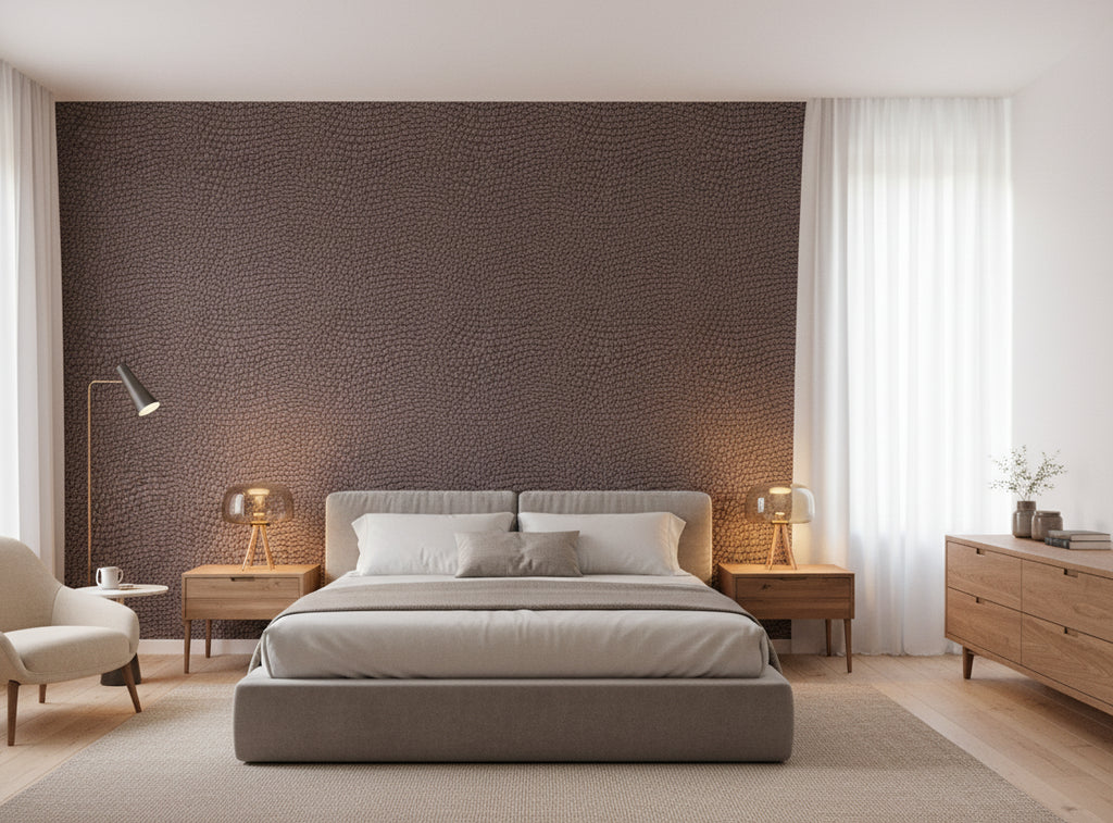 La Brescia Crocodile Vinyl | Phillipe Romano - bedroom room setting